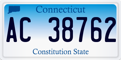 CT license plate AC38762