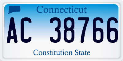 CT license plate AC38766