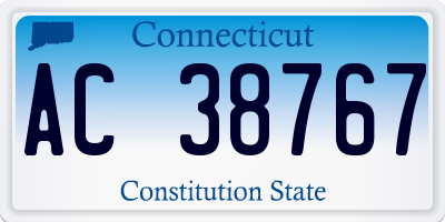 CT license plate AC38767