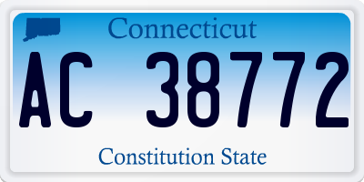 CT license plate AC38772