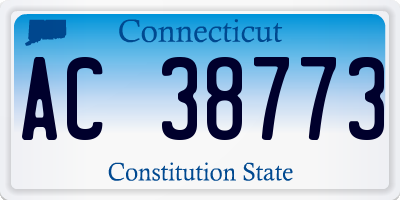 CT license plate AC38773