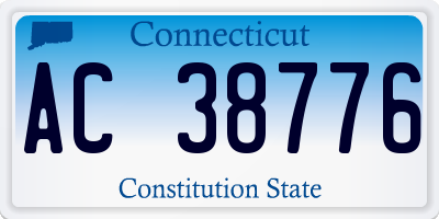 CT license plate AC38776