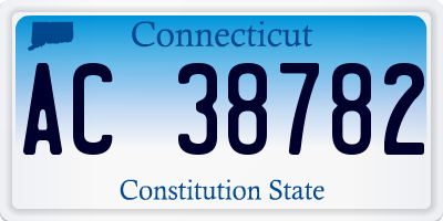 CT license plate AC38782