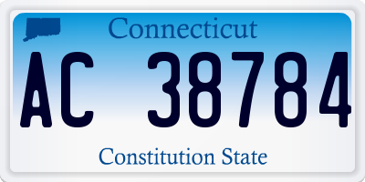CT license plate AC38784