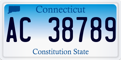 CT license plate AC38789