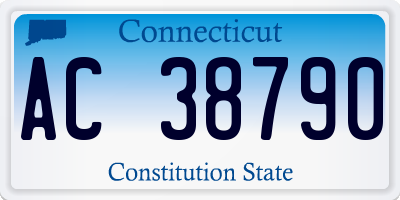 CT license plate AC38790