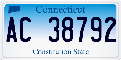 CT license plate AC38792