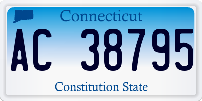 CT license plate AC38795