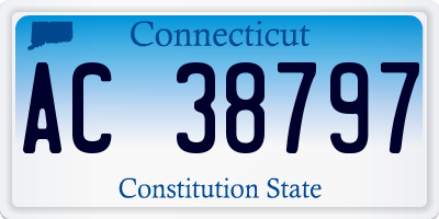 CT license plate AC38797