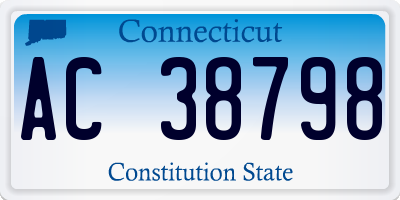 CT license plate AC38798