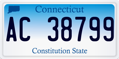 CT license plate AC38799