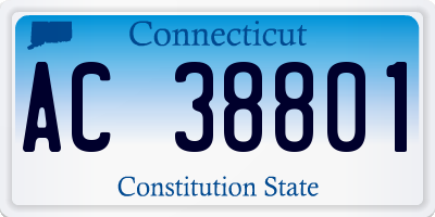 CT license plate AC38801