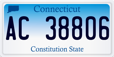 CT license plate AC38806