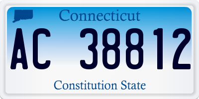 CT license plate AC38812