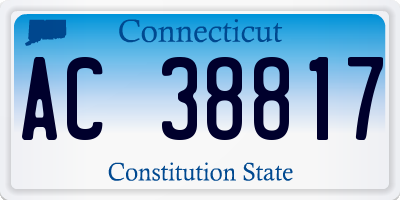 CT license plate AC38817