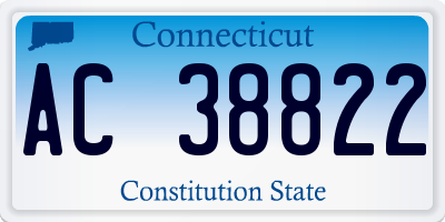 CT license plate AC38822