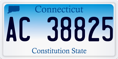 CT license plate AC38825