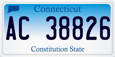 CT license plate AC38826