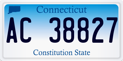 CT license plate AC38827