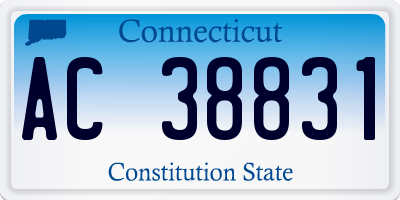 CT license plate AC38831