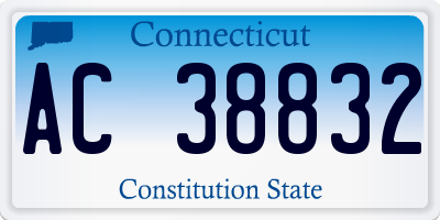 CT license plate AC38832