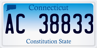 CT license plate AC38833