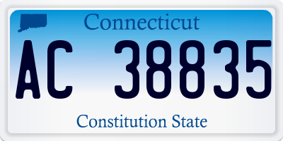 CT license plate AC38835