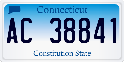 CT license plate AC38841
