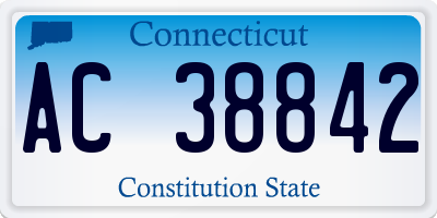 CT license plate AC38842