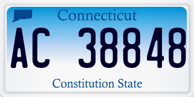 CT license plate AC38848