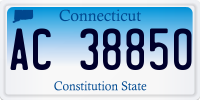 CT license plate AC38850