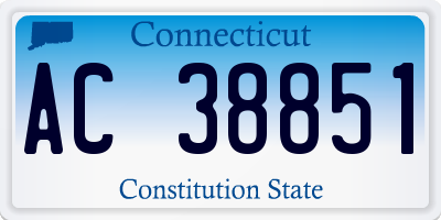 CT license plate AC38851