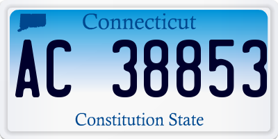 CT license plate AC38853