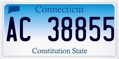 CT license plate AC38855