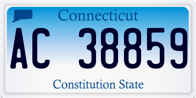 CT license plate AC38859