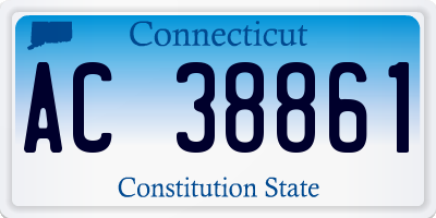 CT license plate AC38861