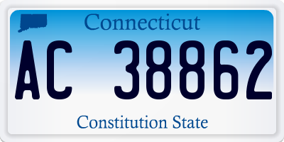 CT license plate AC38862