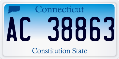 CT license plate AC38863
