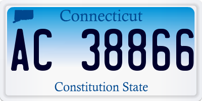 CT license plate AC38866