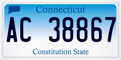 CT license plate AC38867
