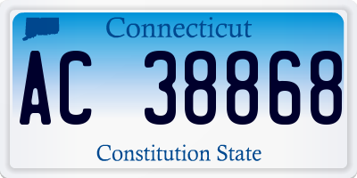 CT license plate AC38868