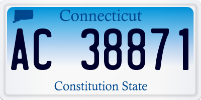 CT license plate AC38871