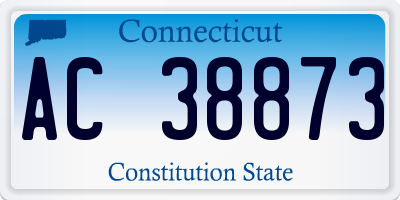 CT license plate AC38873
