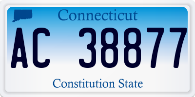 CT license plate AC38877