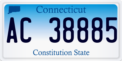 CT license plate AC38885