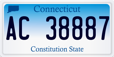 CT license plate AC38887