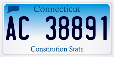 CT license plate AC38891