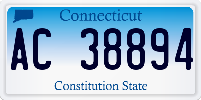 CT license plate AC38894