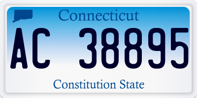 CT license plate AC38895