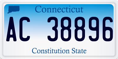 CT license plate AC38896